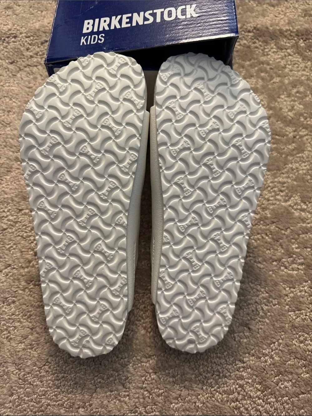 Birkenstock White Kids Arizona EVA Slide Sandals